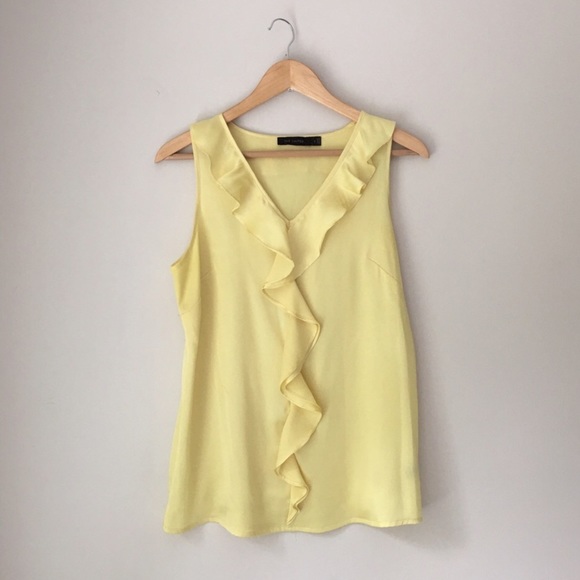 yellow ruffle shirt